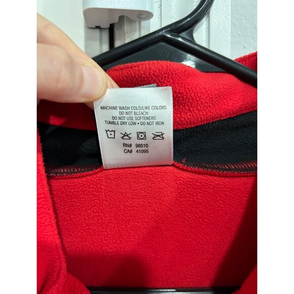 Under Armour Mens Red & Black Fleece Pullover Quarter-Zip Jacket XL - Picture 6 of 9